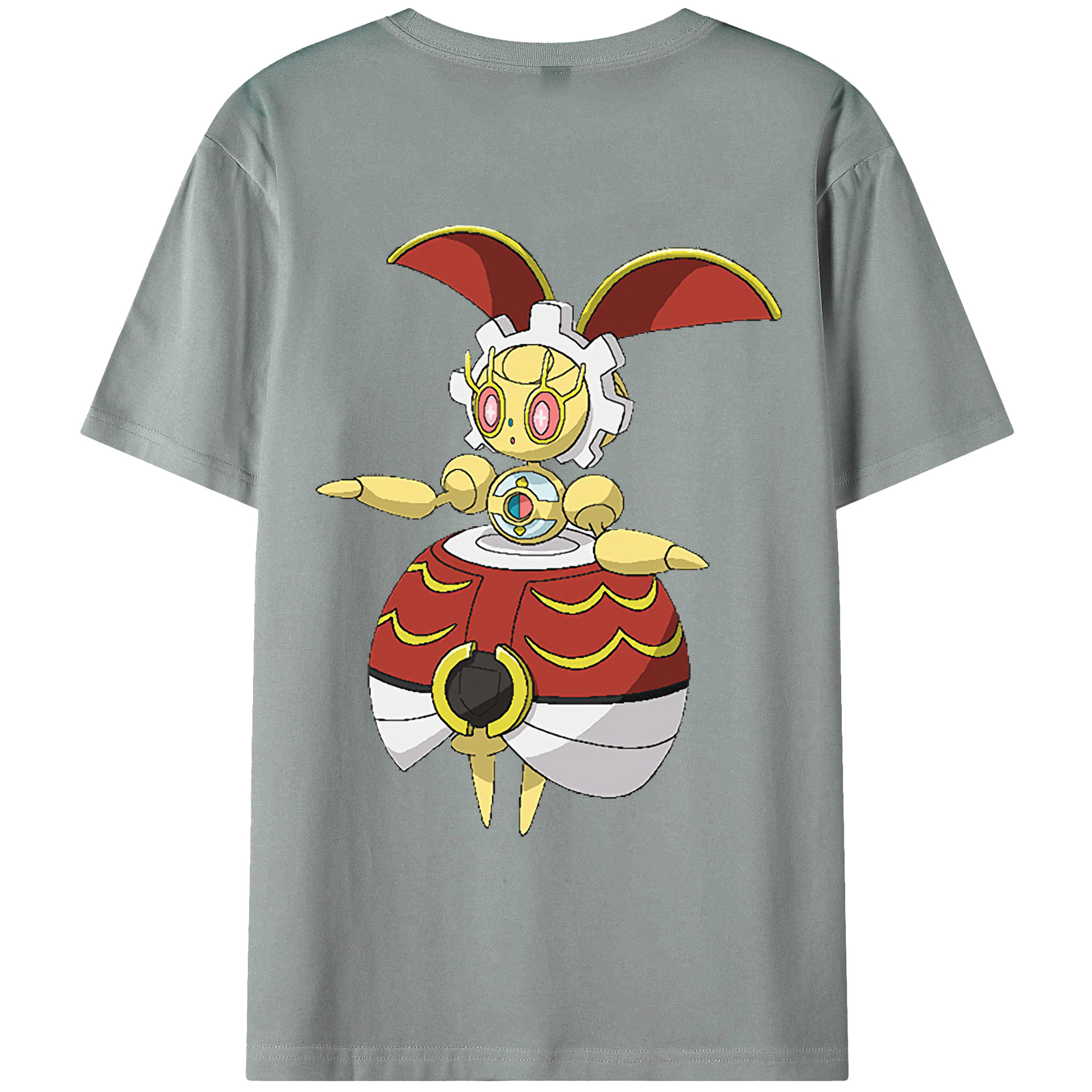 （画像用） ポケットモンスター Pokémon 綿100％ メンズ半袖Tシャツ（バックプリント） 通気性